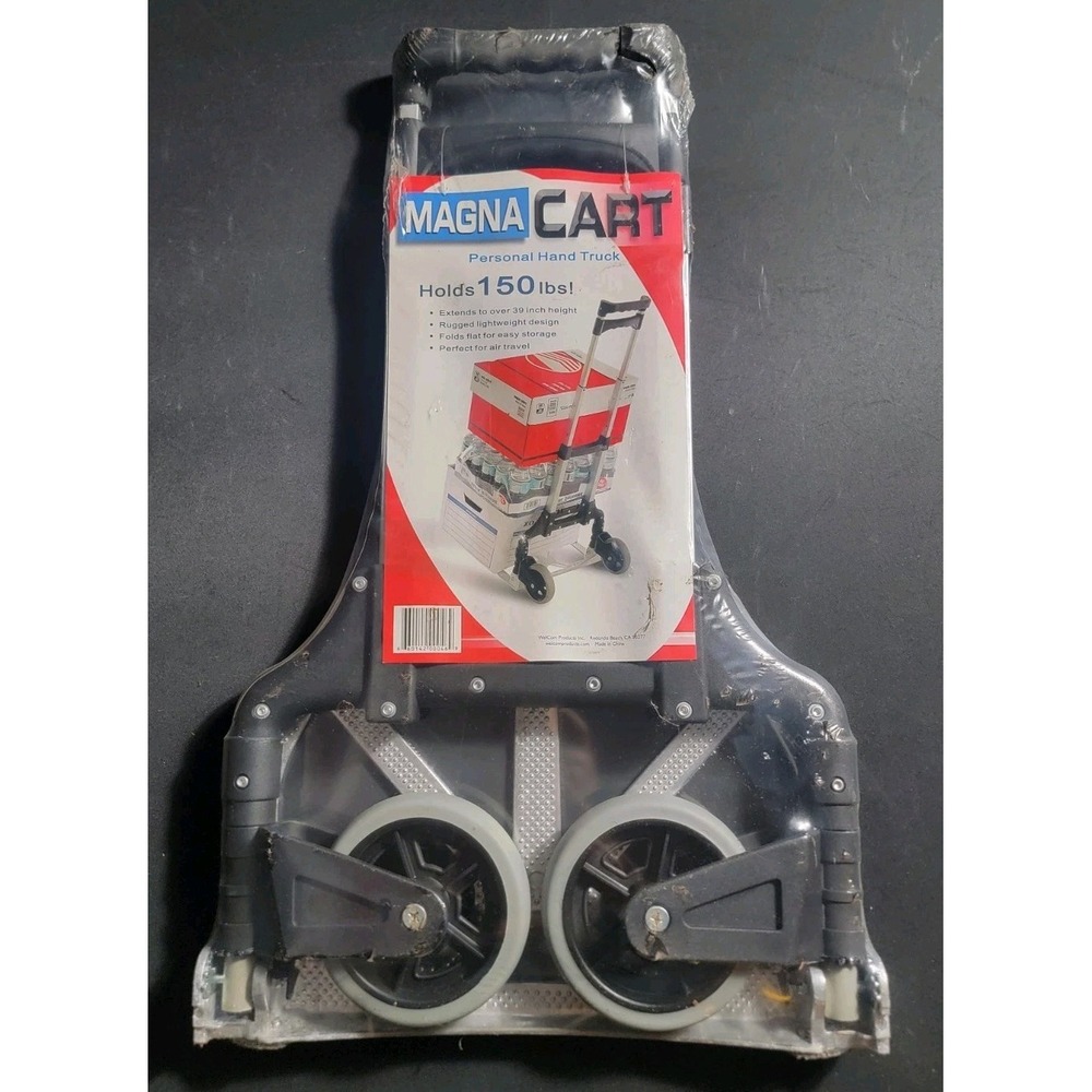 Magna Cart Plus A Folding Hand Truck 150 Lb /68kg Holds Capacity Folding Cart.